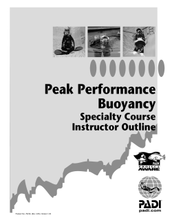 Peak Performance Buoyancy