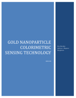 Gold Nanoparticle Colorimetric Sensing Technology