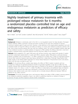 Nightly treatment of primary insomnia with prolonged release