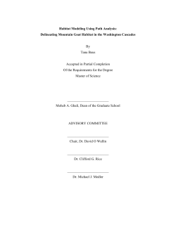 Habitat Modeling Using Path Analysis: Delineating Mountain Goat