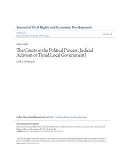 The Courts in the Political Process: Judicial Activism or Timid Local