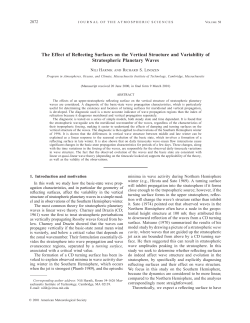The Effect of Reflecting Surfaces on the Vertical Structure and