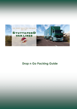 our packing guide - Drop n Go