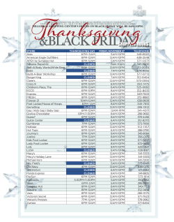 Thanksgiving - Hillsdale Shopping Center