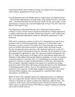 United States Border Patrol Southwest Family Unit Subject and