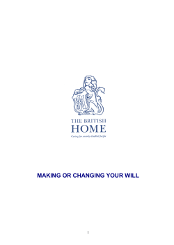 Making or Changing Your Will