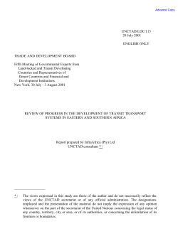 review of progress in the development of transit transport