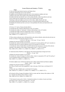Exam of Physics and Chemistry. 4th ESO B. Name