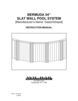 bermuda 54” slat wall pool system