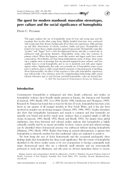 The quest for modern manhood