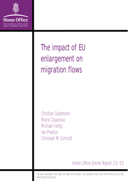 The impact of EU enlargement on migration flows