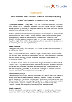 New treatment offers insomnia sufferers hope of quality sleep
