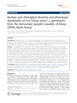 Nuclear and chloroplast diversity and phenotypic distribution of rice