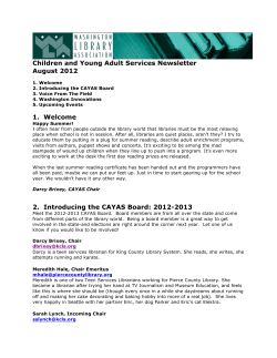 Summer 2012 Newsletter - Washington Library Association