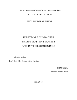 the female character in jane austen`s novels and in