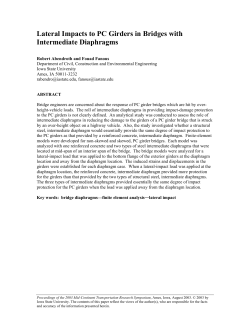 Lateral Impacts to PC Girders in Bridges with Intermediate Diaphragms