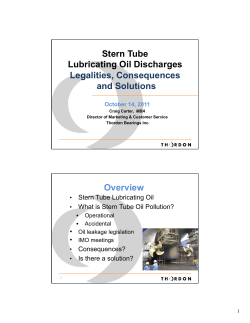 Stern Tube Lubricating Oil Discharges Legalities