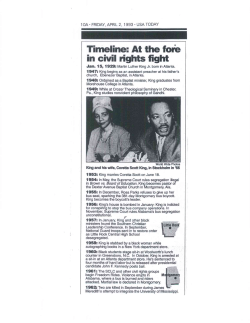 Timeline: At the fore in civil rights fight