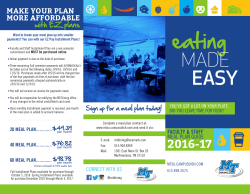 Faculty and Staff Meal Plans - MT Dining