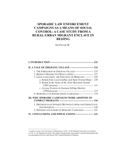 sporadic law enforcement campaigns as a means of social control