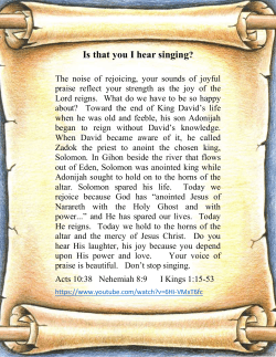 Is that you I hear singing? - Cornerstone Baptist Church