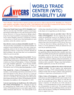 (WTC) Disability Law