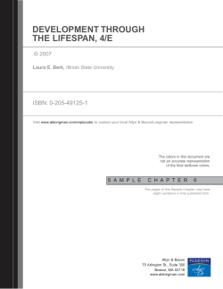 DEVELOPMENT THROUGH THE LIFESPAN, 4/E