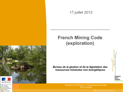 French Mining Code (exploration)
