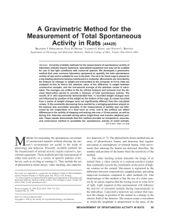 A Gravimetric Method for the Measurement of Total Spontaneous