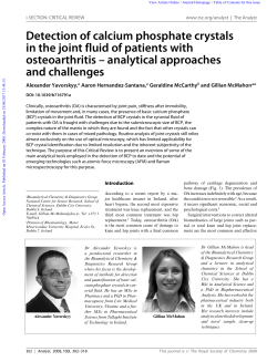Detection of calcium phosphate crystals in the joint fluid of patients