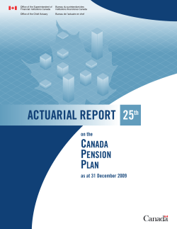 Actuarial Report (25th) on the Canada Pension Plan - OSFI-BSIF