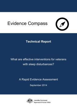 Question 7 Sleep Technical Report September 2014
