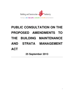 PUBLIC CONSULTATION ON THE PROPOSED AMENDMENTS TO
