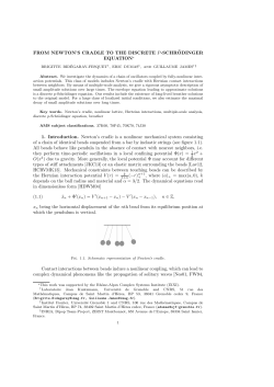 FROM NEWTON`S CRADLE TO THE DISCRETE P