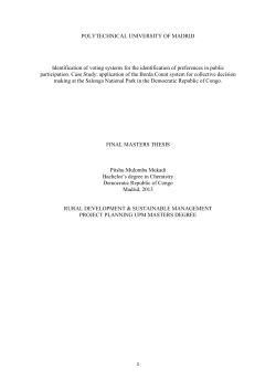 POLYTECHNICAL UNIVERSITY OF MADRID Identification of voting