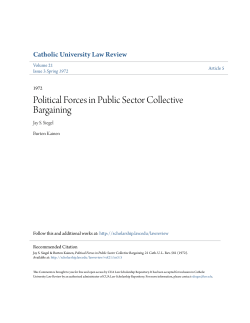 Political Forces in Public Sector Collective Bargaining