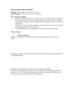 Benzene and Aromatic Compounds Reading: Wade chapter 16
