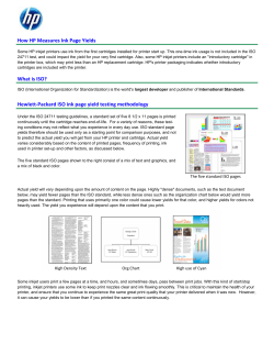 How HP Measures Ink Page Yields