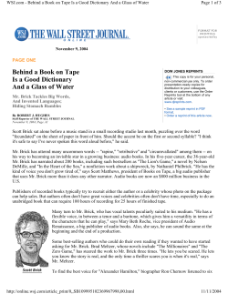 Behind a Book on Tape Is a Good Dictionary And a