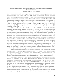 Shanti Ulfsbjorninn University of Lyon / UCL, London Hawu (Malayo