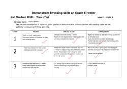 Demonstrate kayaking skills on Grade II water