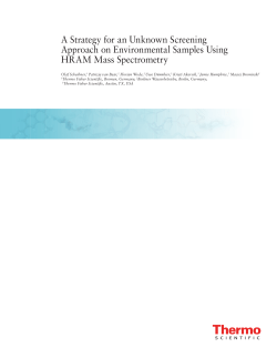 A Strategy for an Unknown Screening Approach on Environmental