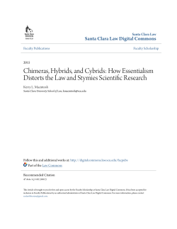 Chimeras, Hybrids, and Cybrids - Santa Clara Law Digital Commons