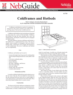 Coldframes and Hotbeds - University of Nebraska&ndash;Lincoln