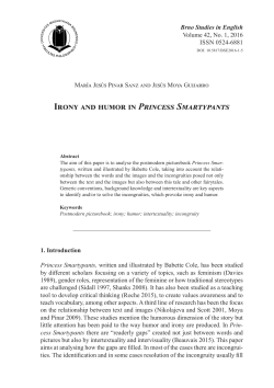 Mar&iacute;a Jes&uacute;s Pinar Sanz and Jes&uacute;s Moya Guijarro: Irony and Humor