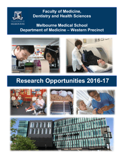 2017 Western Precinct Project Booklet