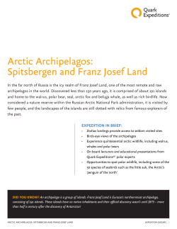 Arctic Archipelagos: Spitsbergen and Franz Josef Land