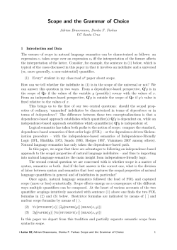 Scope and the Grammar of Choice