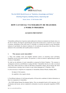 how can social vulnerability be measured