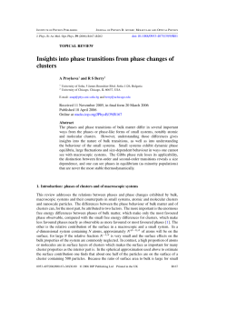Insights into phase transitions from phase changes of clusters